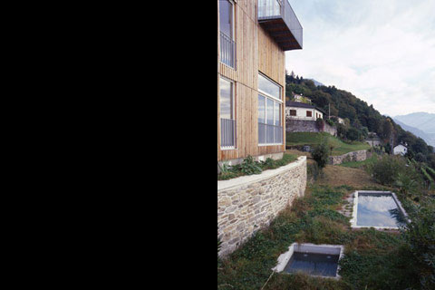 hill side, garden, two pools